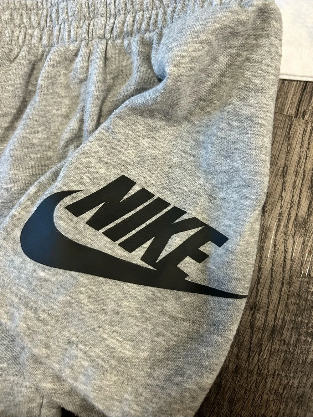 Nike White Tee with Black Swoosh — Kids - Picture 6 of 7